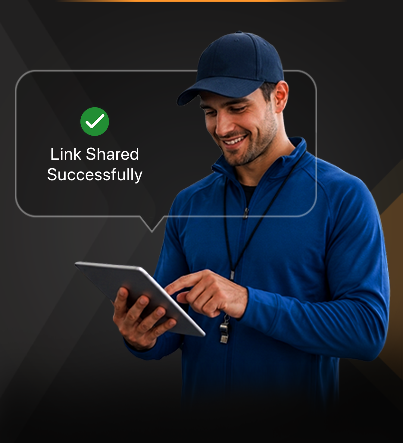 Sports registration software with shareable waiver link ready for customers