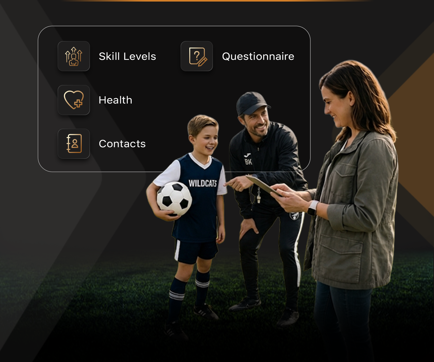 Participant filling out custom questionnaire in online waiver software for sports clubs